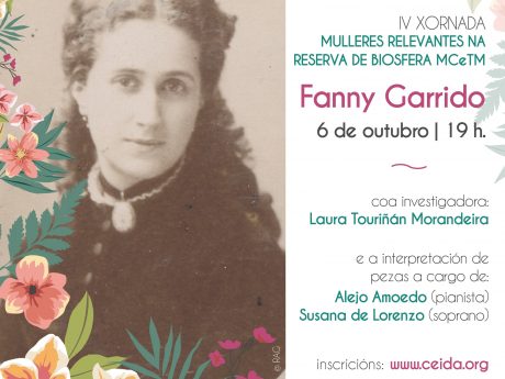 Cartel charla Fanny Garrido cuadrado
